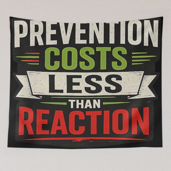 Item preview, Prevention Costs Less Than Reaction T-Shirt designed and sold by SociProgress.