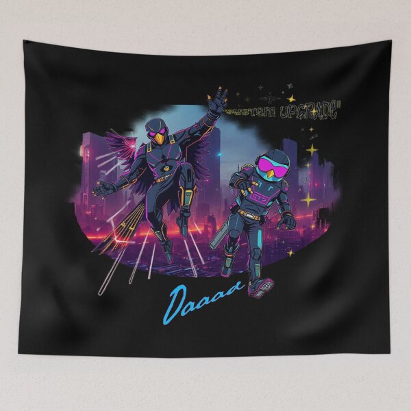 Item preview, Cyber Avian Heroes: Futuristic Neon Birds in Cyberpunk Cityscape designed and sold by Tama-sirth.
