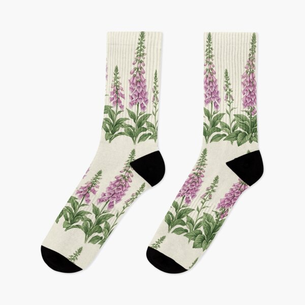 Item preview, Foxglove Garden Watercolor Botanical Seamless Pattern designed and sold by Inkworksbyshery.