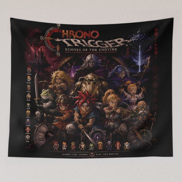 Item preview, Chrono Trigger Echoes of the Endtime Aesthetic Art - Retro RPG Dark Vintage Design designed and sold by Trinidesigns123.