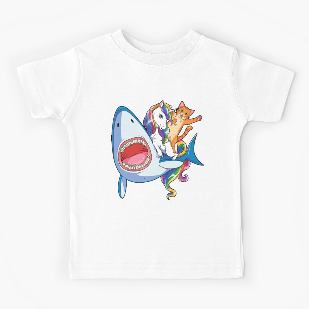 cat shark rainbow shirt