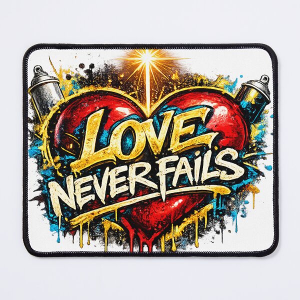 Item preview, Love Never Fails Christian Heart Design designed and sold by ButterflyHolly Resource.