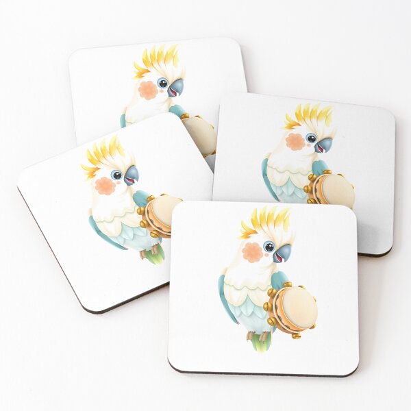 Item preview, Cute Cockatoo Playing Tambourine designed and sold by Passionread.
