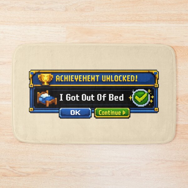 Item preview, Achievement Unlocked Gamer Pixel - I Got Out Of Bed | Funny introvert gamer humour art designed and sold by PopCulturePixel.