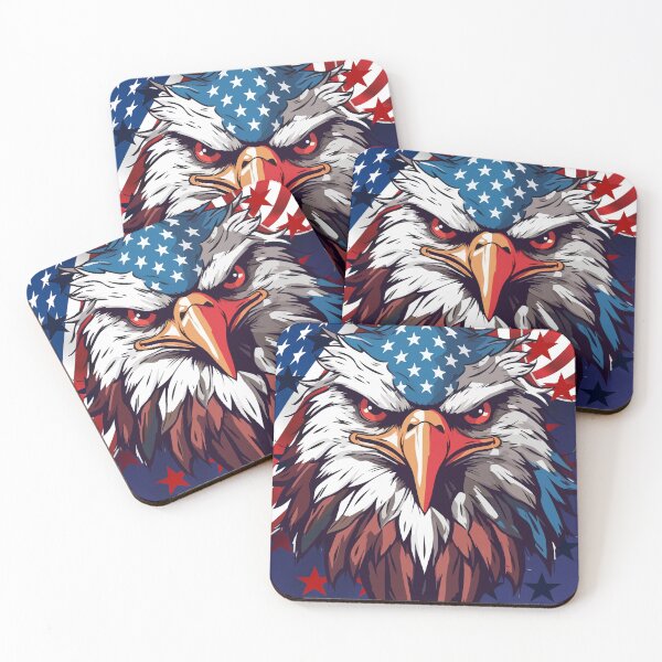 Item preview, Patriotic American bald eagle Patriotic US flag designed and sold by VibranPalette.