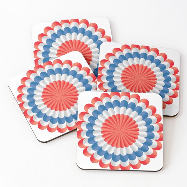 Item preview, Patriotic Red White and Blue Rosette Paper Fan designed and sold by dcohea.