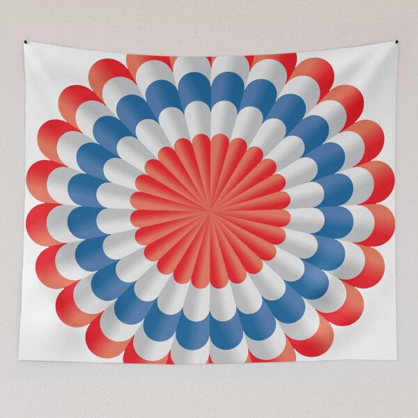 Item preview, Patriotic Red White and Blue Rosette Paper Fan designed and sold by dcohea.
