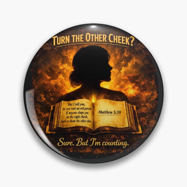 Item preview,  Turn the Other Cheek — Sure, But I’m Counting designed and sold by ChaoticVibe22.