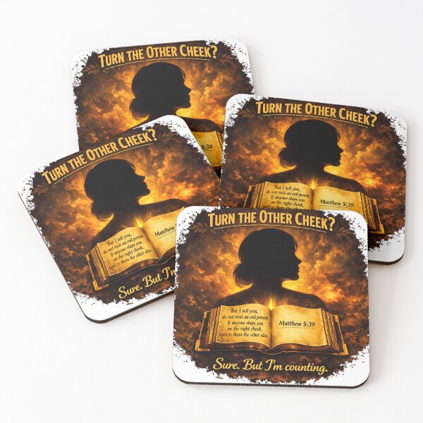 Item preview,  Turn the Other Cheek — Sure, But I’m Counting designed and sold by ChaoticVibe22.