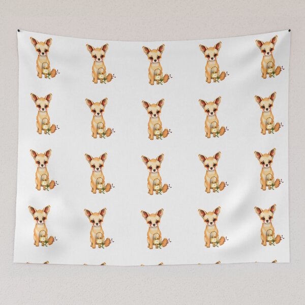 Item preview, Cute Dingo With Lantern and Flowers designed and sold by Passionread.
