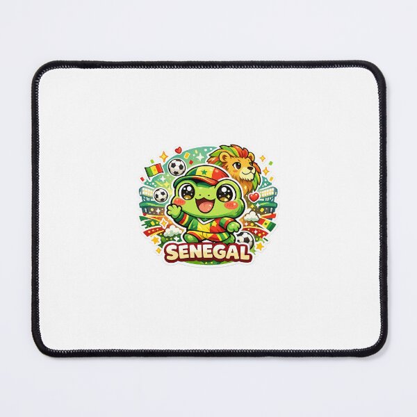 Item preview, Cute Kawaii Frog Senegal Football Fan Sticker designed and sold by Cozy404Lab.