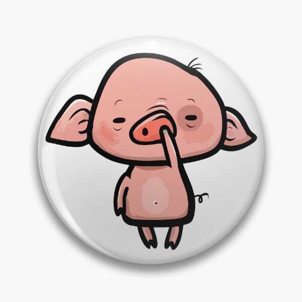 Item preview, Funny Sleepy Pig Cartoon Art - Cute Bored Piggy designed and sold by Centaurosticker.