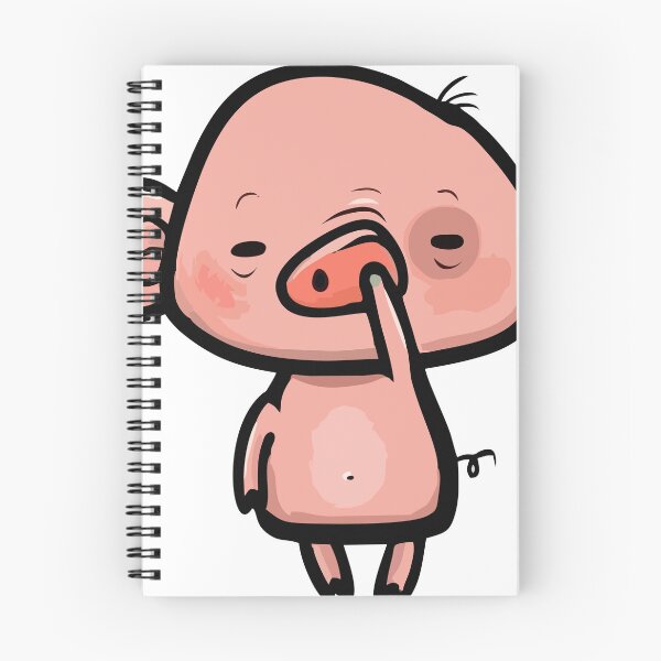 Item preview, Funny Sleepy Pig Cartoon Art - Cute Bored Piggy designed and sold by Centaurosticker.