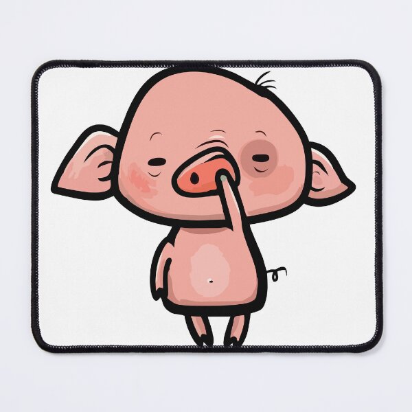 Item preview, Funny Sleepy Pig Cartoon Art - Cute Bored Piggy designed and sold by Centaurosticker.