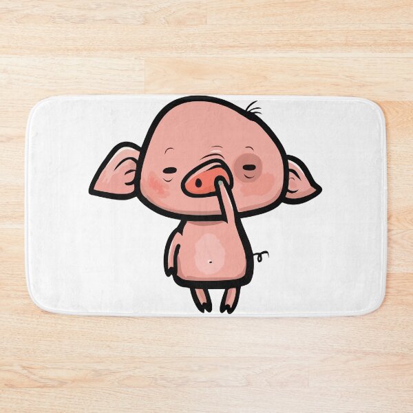 Item preview, Funny Sleepy Pig Cartoon Art - Cute Bored Piggy designed and sold by Centaurosticker.