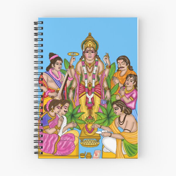 Item preview, Satya Narayana Artwork | Divine Hindu Spiritual Digital Illustration designed and sold by Harshit_Digital_Arts.