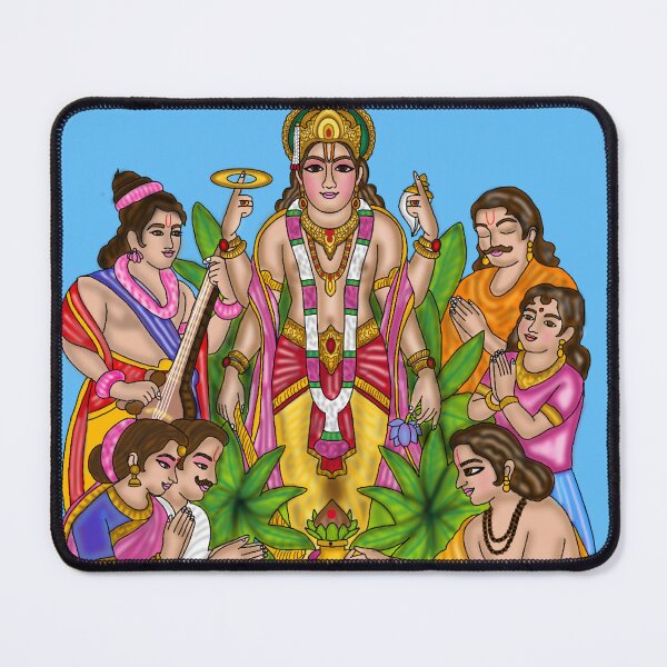 Item preview, Satya Narayana Artwork | Divine Hindu Spiritual Digital Illustration designed and sold by Harshit_Digital_Arts.