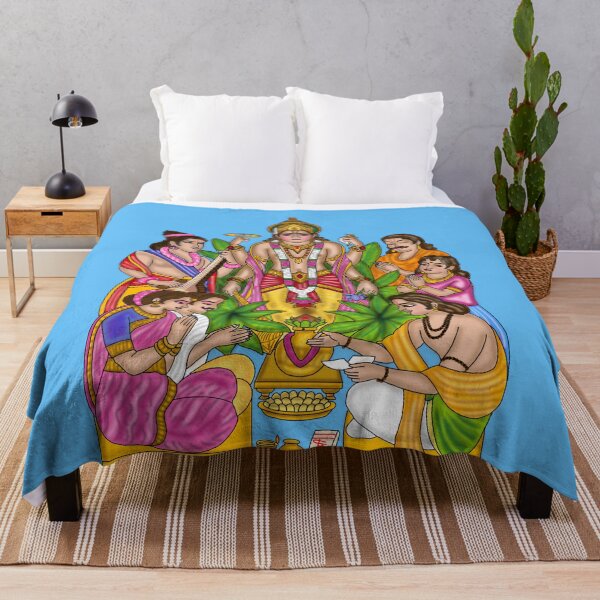 Item preview, Satya Narayana Artwork | Divine Hindu Spiritual Digital Illustration designed and sold by Harshit_Digital_Arts.