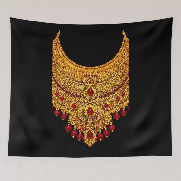 Item preview, THE EMPRESS OF RUBY GOLD – ROYAL ORNAMENT SERIES - black background designed and sold by WheelieGdArt.