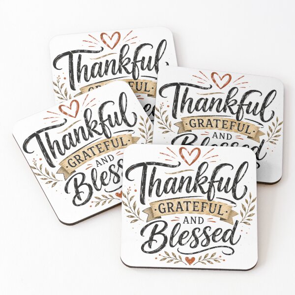 Item preview, Thankful Grateful Blessed Autumn Design designed and sold by ButterflyHolly Resource.