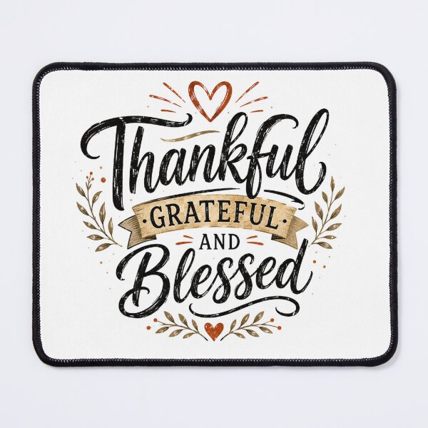 Item preview, Thankful Grateful Blessed Autumn Design designed and sold by ButterflyHolly Resource.