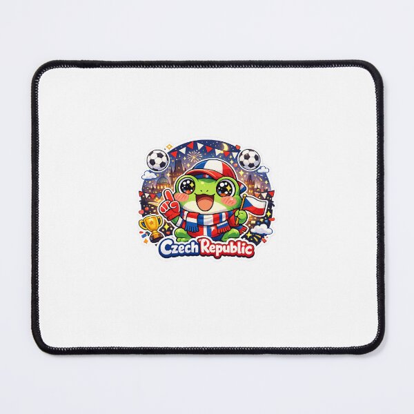 Item preview, Cute Kawaii Frog Czech Football Fan Sticker designed and sold by Cozy404Lab.