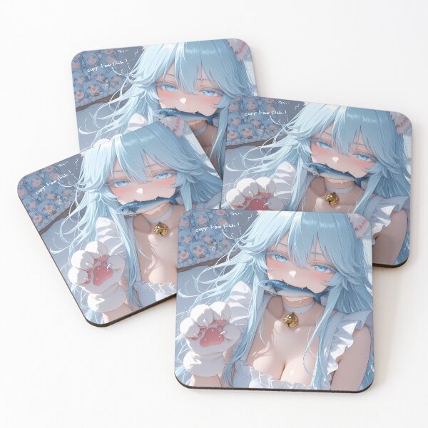 Item preview, Elfaria Albis Serfort Wistoria Wand and Sword Playful Catgirl Blue Glow designed and sold by Spraykart.
