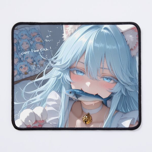 Item preview, Elfaria Albis Serfort Wistoria Wand and Sword Playful Catgirl Blue Glow designed and sold by Spraykart.
