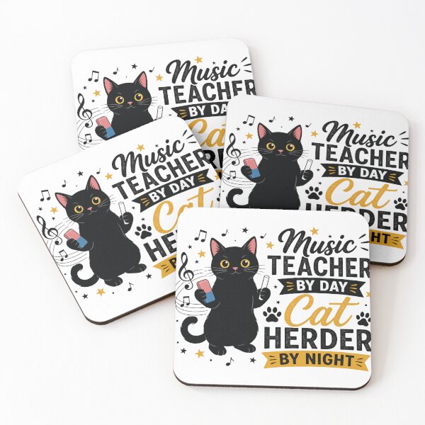 Item preview, Music Teacher By Day Cat Herder By Night Funny Cat designed and sold by PlushFutura.