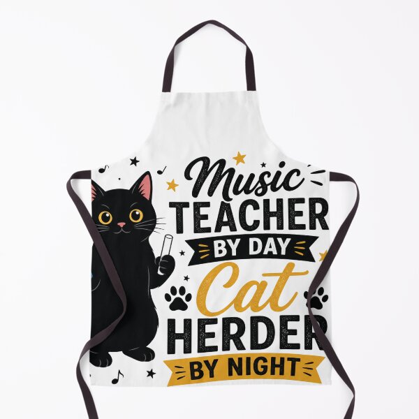 Item preview, Music Teacher By Day Cat Herder By Night Funny Cat designed and sold by PlushFutura.