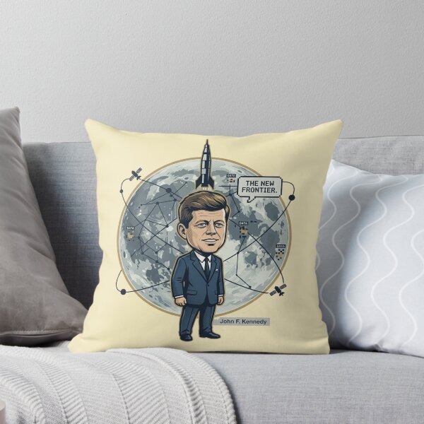 Item preview, 35th President: John F. Kennedy • "New Frontier" Retro Space Race Sticker & Apparel designed and sold by CleverCulture.