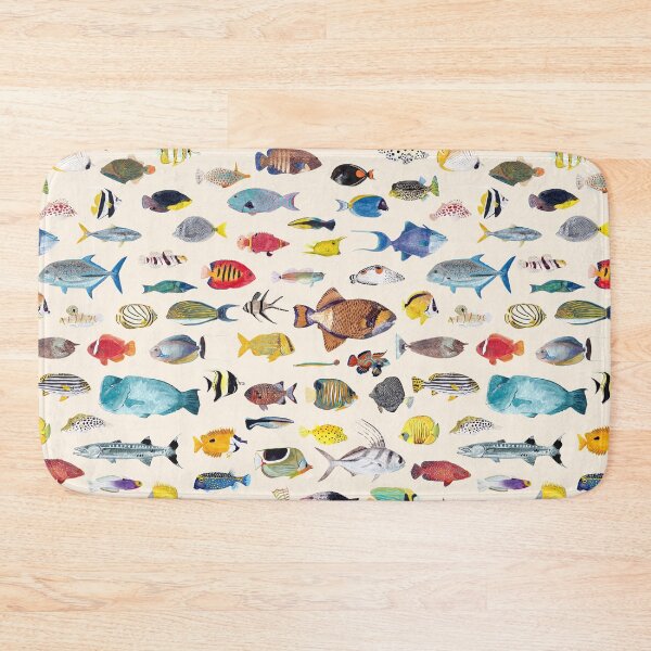 Item preview, INDO PACIFIC REEF FISHES POSTER-beige line designed and sold by BEATRIZ ABAITUA.