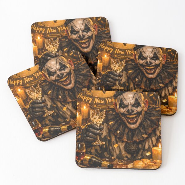 Item preview, Happy New Year Scary Clown designed and sold by Resilient Roots Customs Oakland.