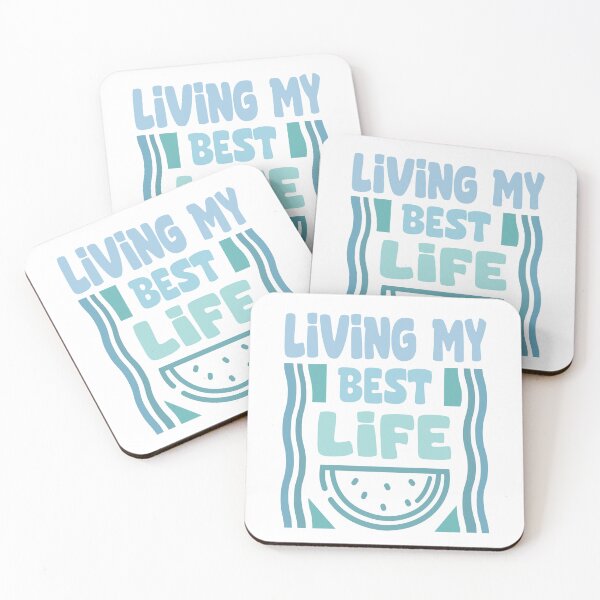 Item preview, Living My Best Life - Positive Motivational Quote | Summer Vibes Typography Design designed and sold by THROUGH-LIFE.