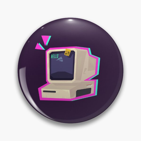 Item preview, Retro Computer Sticker | A cute cartoon stylized 80s - 90s monitor | designed and sold by PaleoNouveau - Gray.sev.