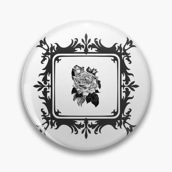 Item preview, Elegant Black and White Floral Frame Nature Design designed and sold by DervoTeck2767.