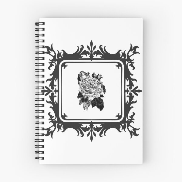 Item preview, Elegant Black and White Floral Frame Nature Design designed and sold by DervoTeck2767.