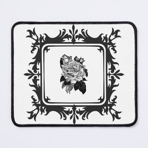 Item preview, Elegant Black and White Floral Frame Nature Design designed and sold by DervoTeck2767.