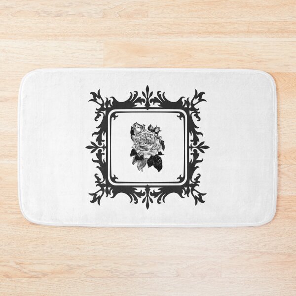 Item preview, Elegant Black and White Floral Frame Nature Design designed and sold by DervoTeck2767.