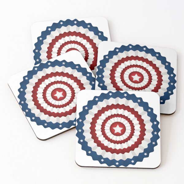 Item preview, Patriotic Red White and Blue Rosette Paper Fan designed and sold by dcohea.