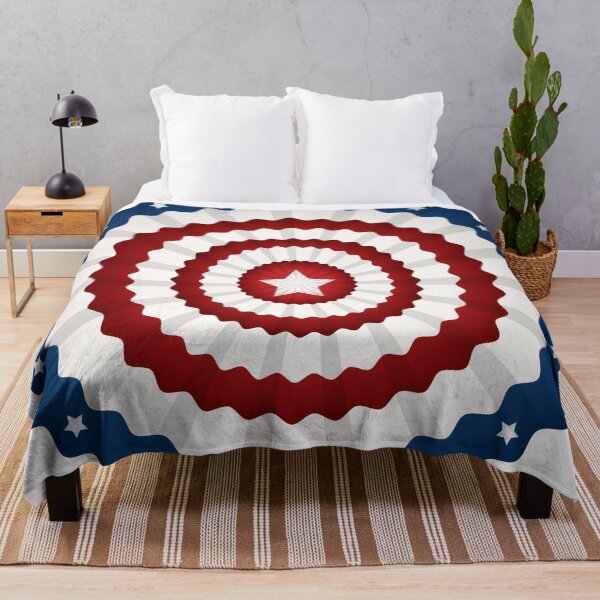 Item preview, Patriotic Red White and Blue Rosette Paper Fan designed and sold by dcohea.