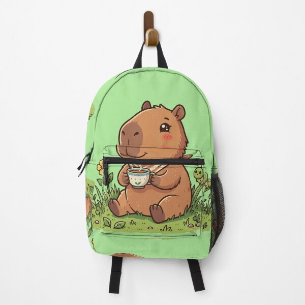 Item preview, Cute capybara having tea in the forest. designed and sold by Eteriano.