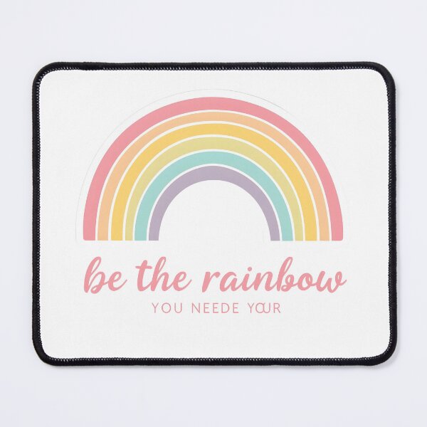 Item preview, Be The Rainbow You Need Your Inspirational Quote Rainbow Minimalist Positive Vibes Design designed and sold by Pride_Prints.