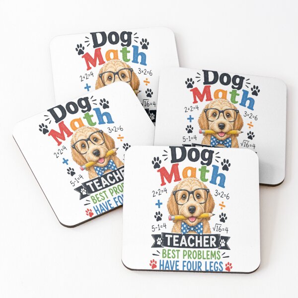 Item preview, Dog Math Teacher Best Problems Have Four Legs Funny Math Teacher Gift designed and sold by PlushFutura.