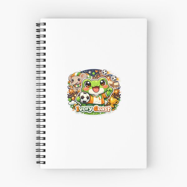 Item preview, Cute Kawaii Frog Ivory Coast Football Fan Sticker designed and sold by Cozy404Lab.