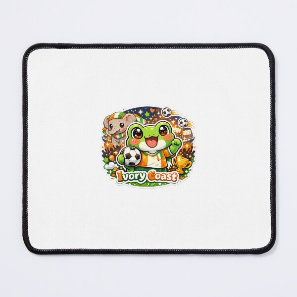 Item preview, Cute Kawaii Frog Ivory Coast Football Fan Sticker designed and sold by Cozy404Lab.