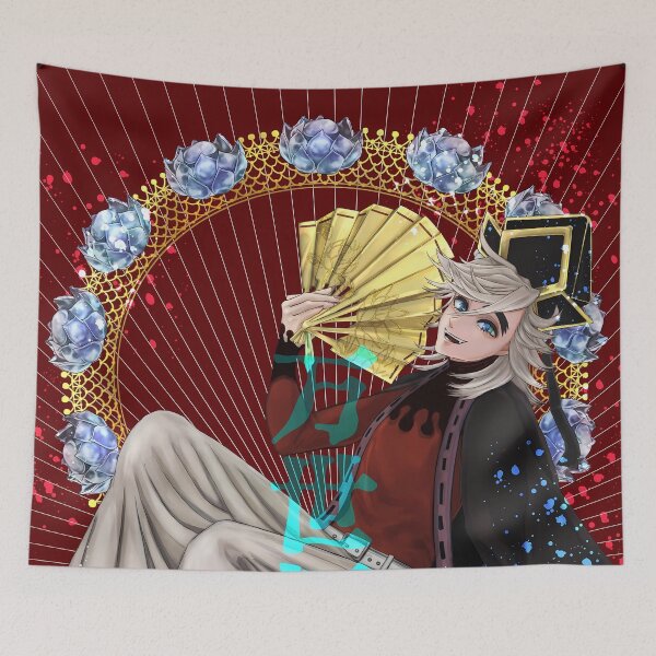 Item preview, Douma Demon Slayer Crimson Throne Lotus Fan designed and sold by 108Recordings.