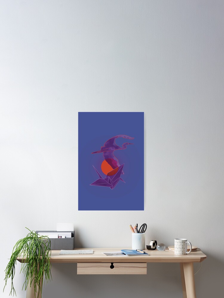 Thumbnail 2 of 3, Poster, Two Cranes designed and sold by AteloLucid.