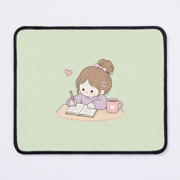 Item preview, Cute Study Girl With Coffee designed and sold by saeede-afshari.
