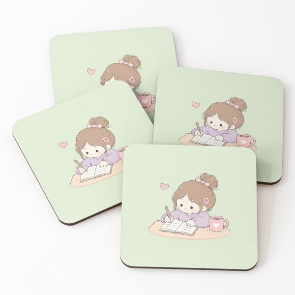 Item preview, Cute Study Girl With Coffee designed and sold by saeede-afshari.